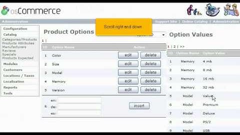 How to setup Product Attributes in osCommerce