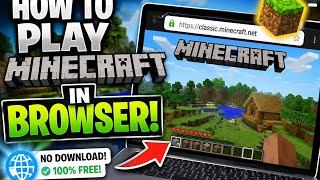 How to Play Minecraft in Your Browser for FREE! (No Download)😱