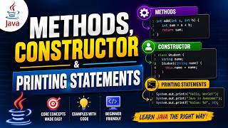 Methods, Constructor & PrintingStatements -- JAVA