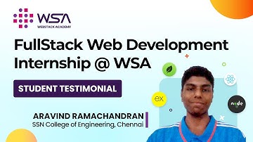Intern Testimonial |Online Free Internship in Full Stack Web Development| Honest Review From Aravind