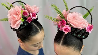 Canasta de flores 🌷 idea de peinado divertido 🌸💐🌼