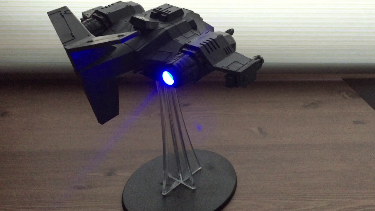[Warhammer40K] Space Marine StormHawk Interceptor LED lamp insertion Test