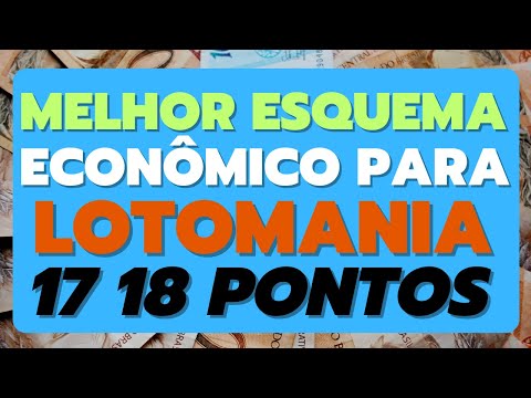 17 18 PONTOS NA LOTOMANIA COM ESSE ESQUEMA ECONÔMICO