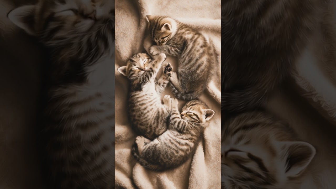 Peaceful Kittens Dream Together 💛 