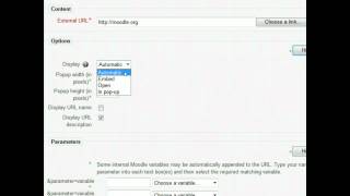Link to an external website in moodle