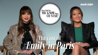 The Cast of 'Emily in Paris' Play 'How Well Do You Know Your CoStar?' | Marie Claire