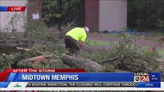 Storm damage after overnight storms