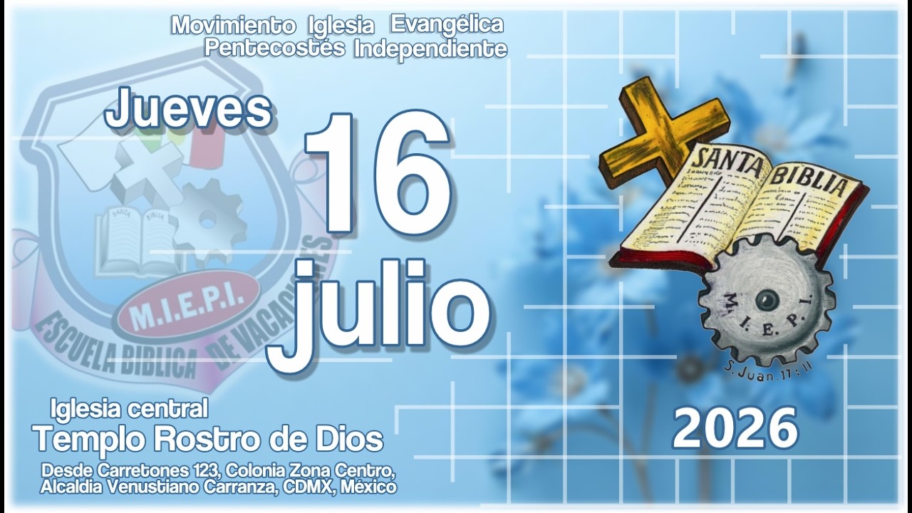 | Culto | Jueves 16 de julio | 2026
