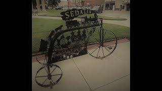 Drone footage of Downtown Sedalia, MO