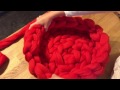 How to handknit a cat bed in 1min  extreme merino wool knitting