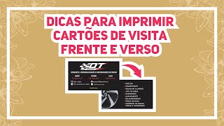 COMO IMPRIMIR CARTÕES DE VISITA FRENTE E VERSO NO CORELDRAW