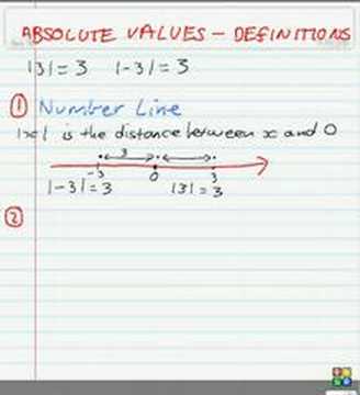 Absolute Values Part One - Definitions