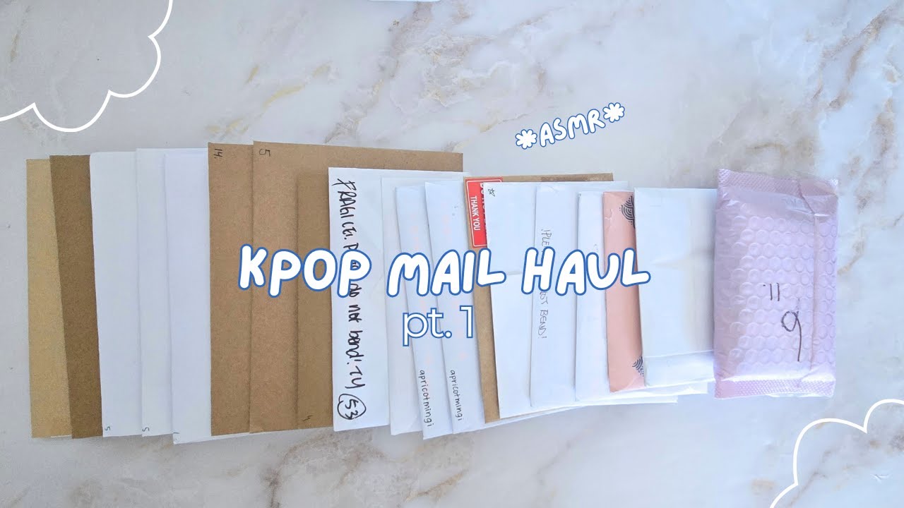 Opening kpop mail pt.1! 💌 ☆ (Mostly) Ateez + SKZ, Twice and more | ASMR + background music