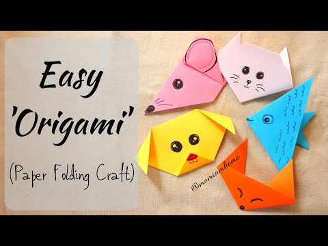 Craft Ideas | 5 Easy Paper folding Craft | Easy Origami Dog Cat Fox Fish Mouse
