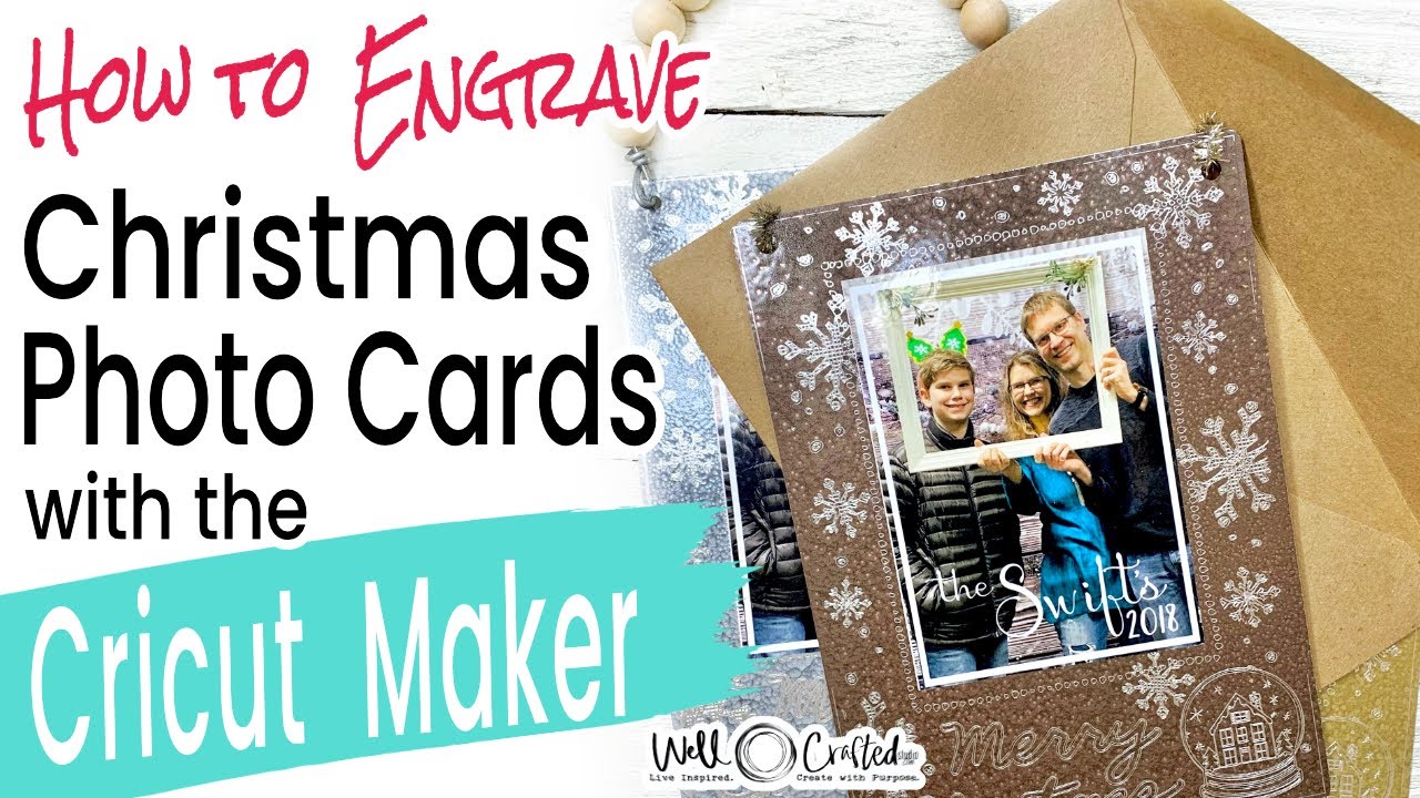 How to Engrave Christmas Photo Cards with the Cricut Maker YouTube