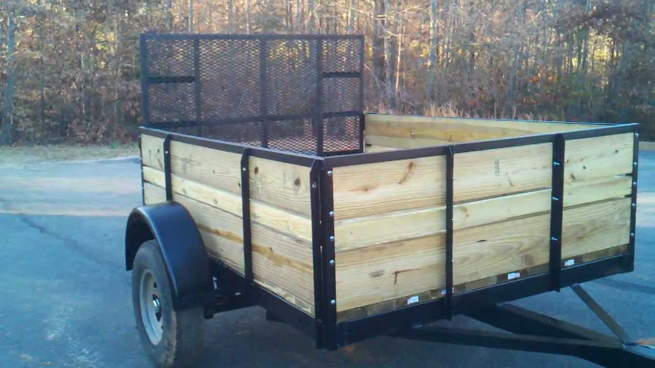 boat Trailer turned into a flatbed with sides 2 - YouTube