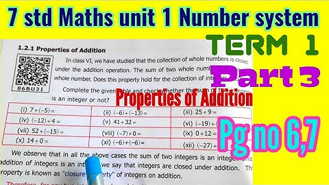 7 th std Maths /unit 2 Number system / Properties of Addition/part 3