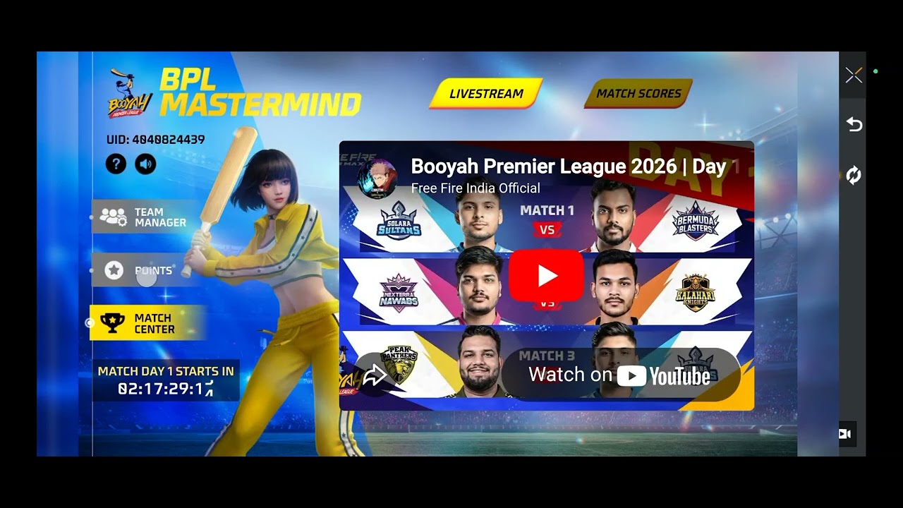 Free fire new event cricket 🏏 team 😱😱