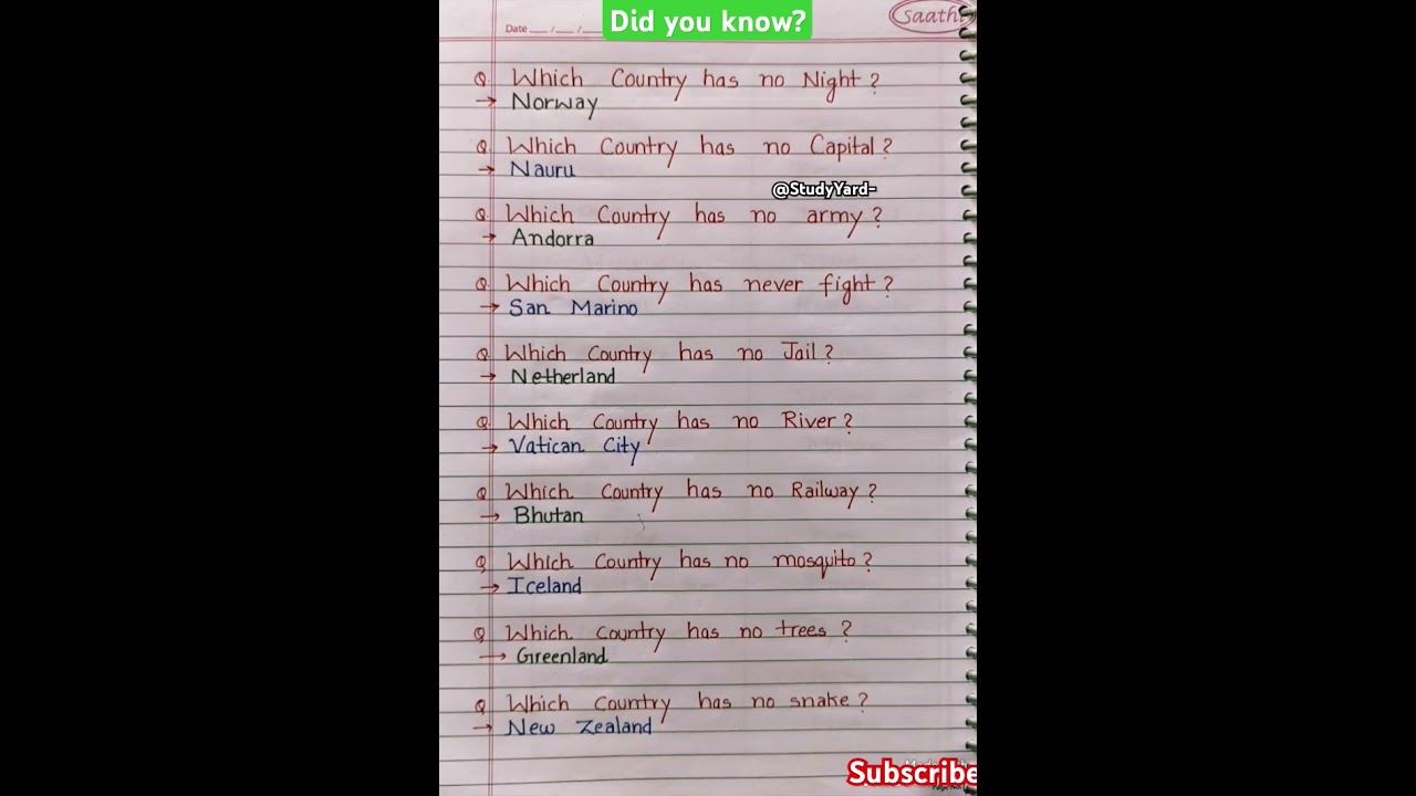 Top 10 gk questions l gk questions in english l gk questions