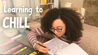 healing my burnout with mindful hobbies 🌈˚⊹ relaxing colouring vlog screenshot 3