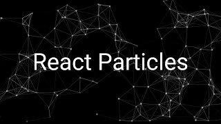 Particles animation with ReactJs Wealth