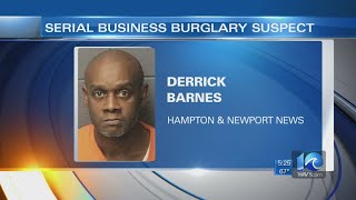 Man arrested in series of burglaries in Newport News and Hampton