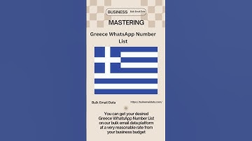 Greece WhatsApp Number List  | Bulk Email Data