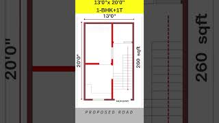 13 x 20 house design | 13 x 20 home plan | 13 by 20 ghar ka naksha #viral #shorts #shortsvideo