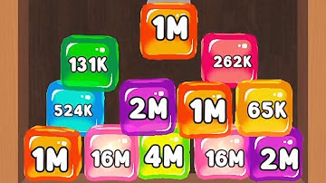 Merge Cube 2048 3D - ASMR Gameplay (Cubes Math, Level Up NumberBlocks Jelly Balls) Part 029