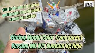 Yiming Model Color Transparent Version MG NT1 Gundam Review #gundam #gunpla #NT1gundam