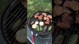 Grilled chicken thighs over charcoal #grilling #cooking #charcoal