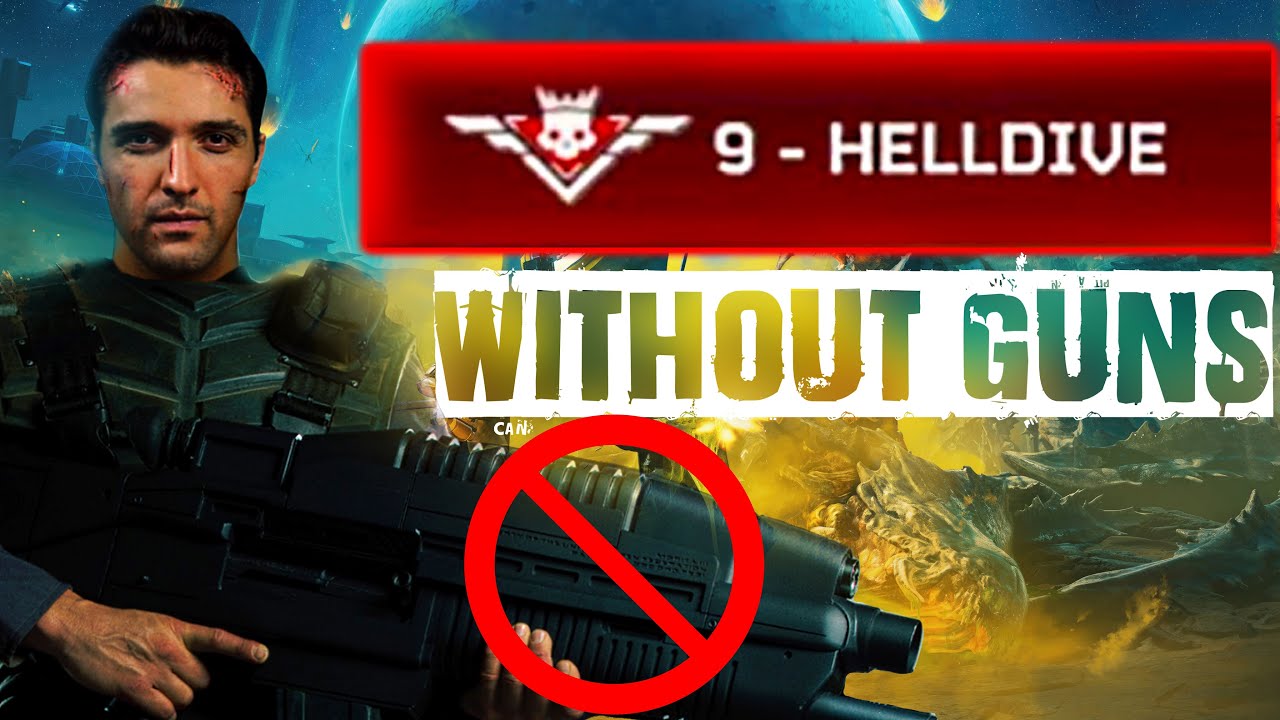 WORLDS FIRST HELLDIVERS 2 NO GUN RUN ON MAX DIFFICULTY!? (NO PRIMARY ...