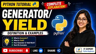 Python Generators & Yield Explained  | Lecture #39🔥 | Complete Guide with Examples