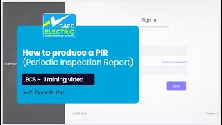 Periodic Inspection Report - (PIR) full training