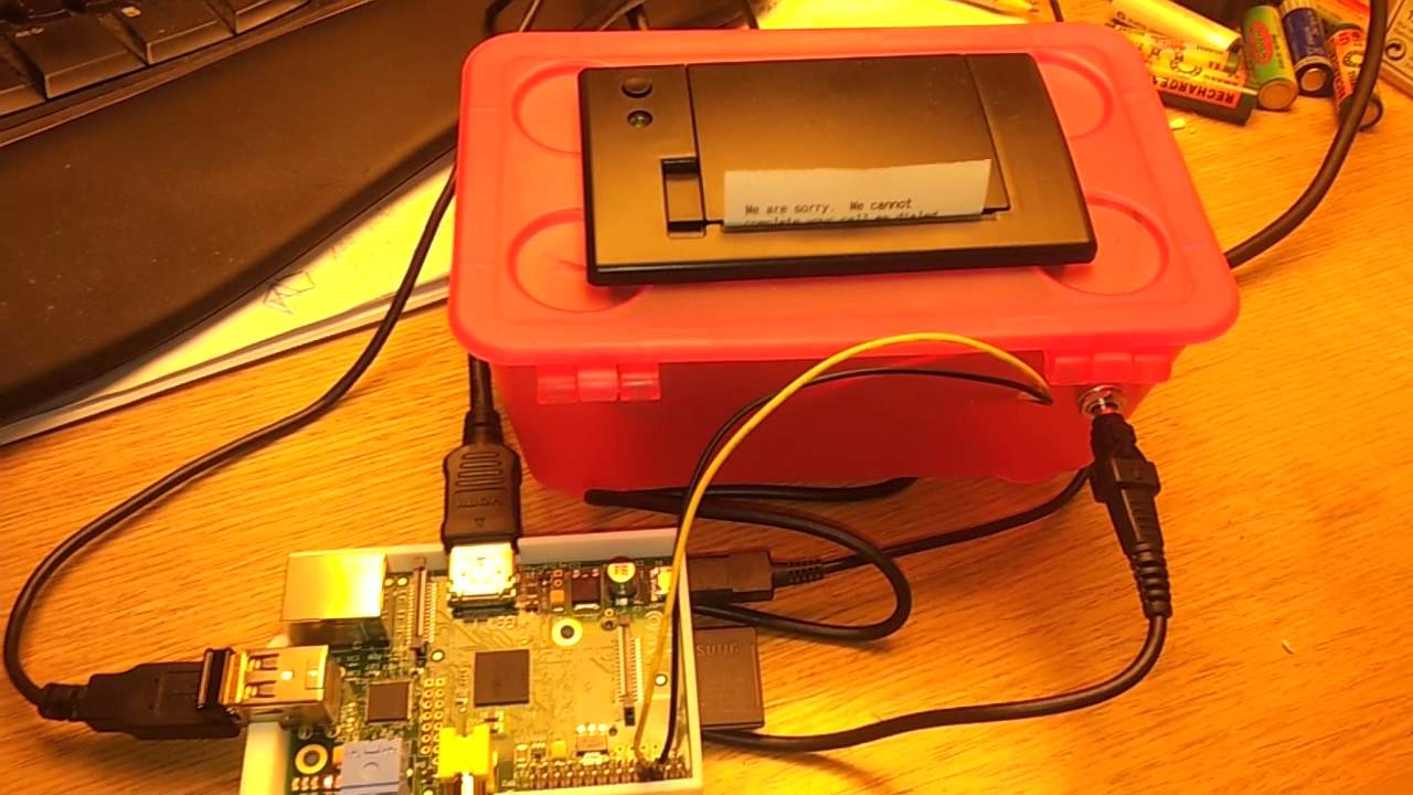 Raspberry Pi mit Thermodrucker - YouTube