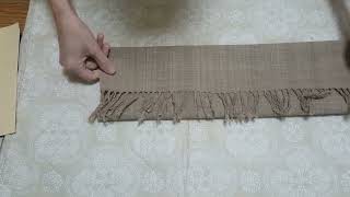 Ironing, handspun & handwoven fabric with No-dyed Cotton 20201225 手紡ぎ手織りの布のアイロンがけ 地機布11で服を作った残りのハギレ