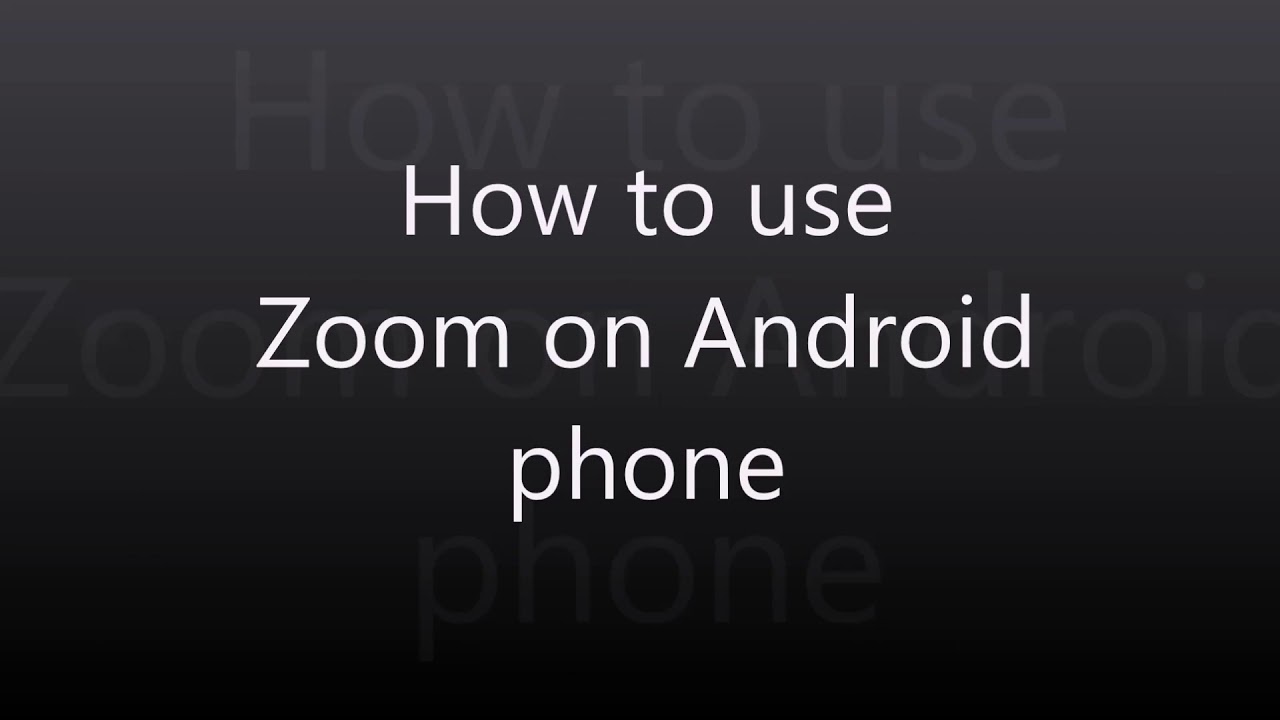 How to use Zoom on Android phone (making a zoom account) - YouTube