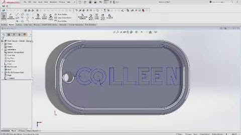 SOLIDWORKS and Makerbot Tutorials: Personalized Dog Tag - Part 2