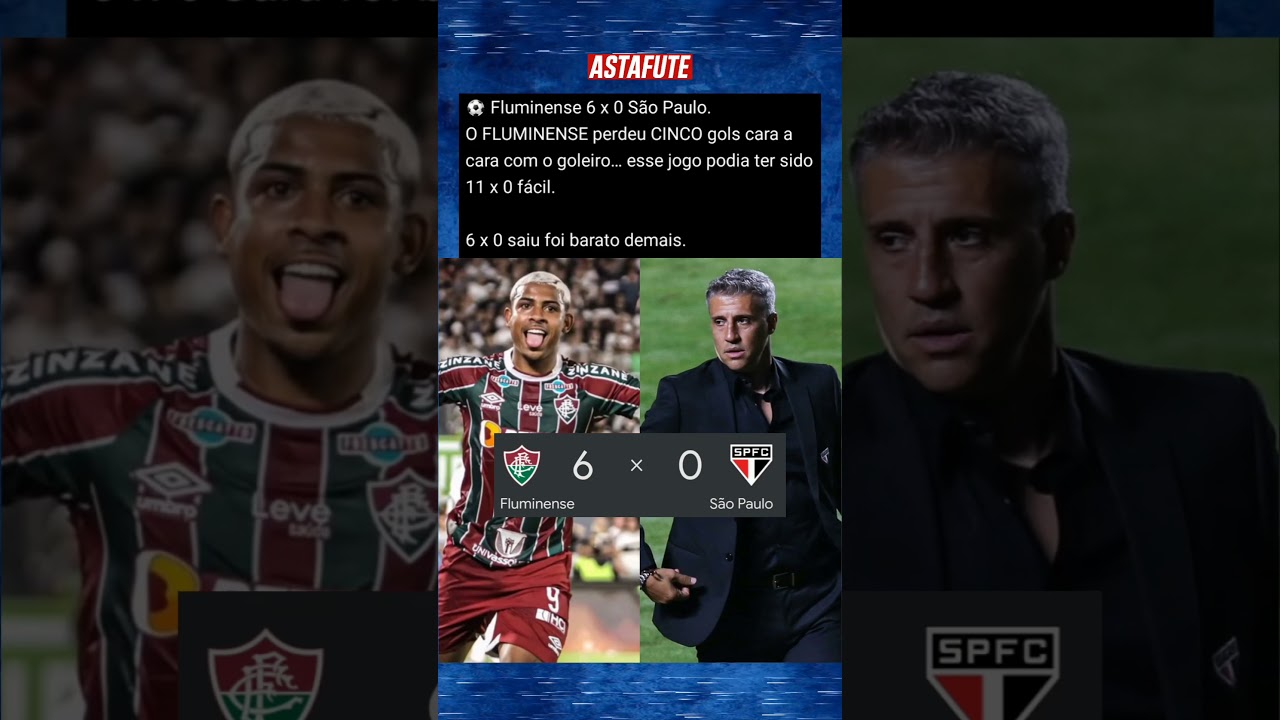 FLUMINENSE HUMILHA O SÃO PAULO 6 X 0 FORA O BAILE "CANOBBIO BRILHA" 