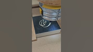 Calligraphy engraving of a whimsical script "O". #calligraphy #engraving #cnc #asmr #shorts