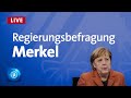 Bundestagsabgeordnete befragen Kanzlerin Merkel