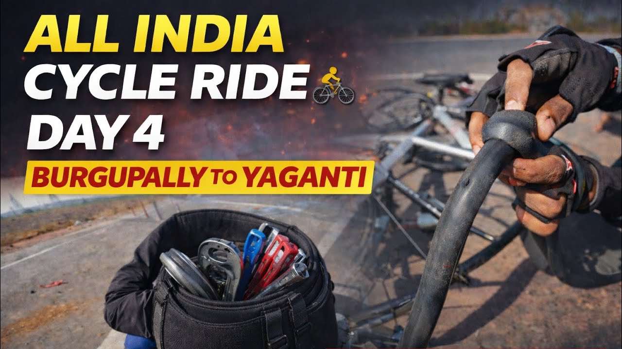 ALL INDIA CYCLE RIDE 🚴 | Day 4| Burgupally to Yaganti | Trouble on the Road! |@Pedalwithvikkie
