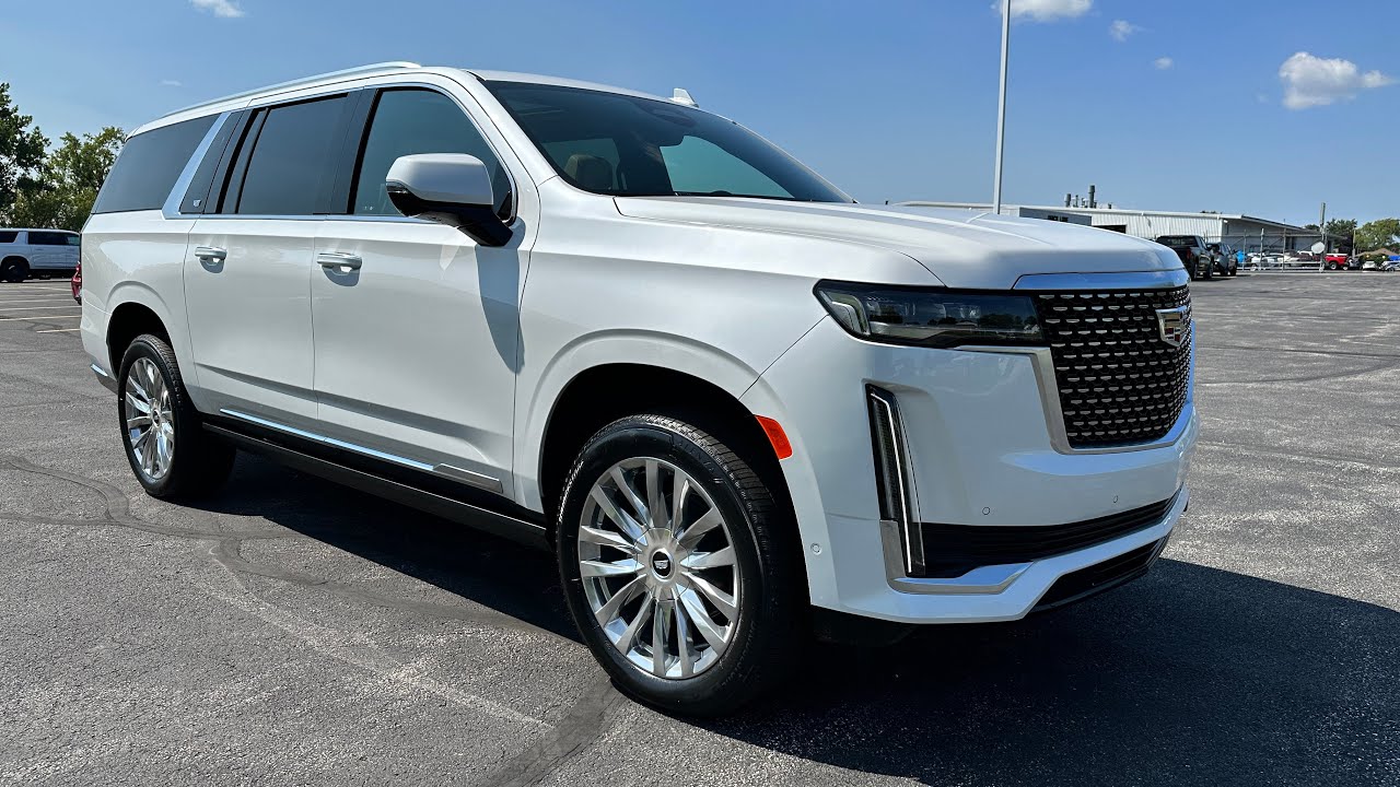 Cadillac Escalade ESV Premium Luxury Walk Around in Crystal White