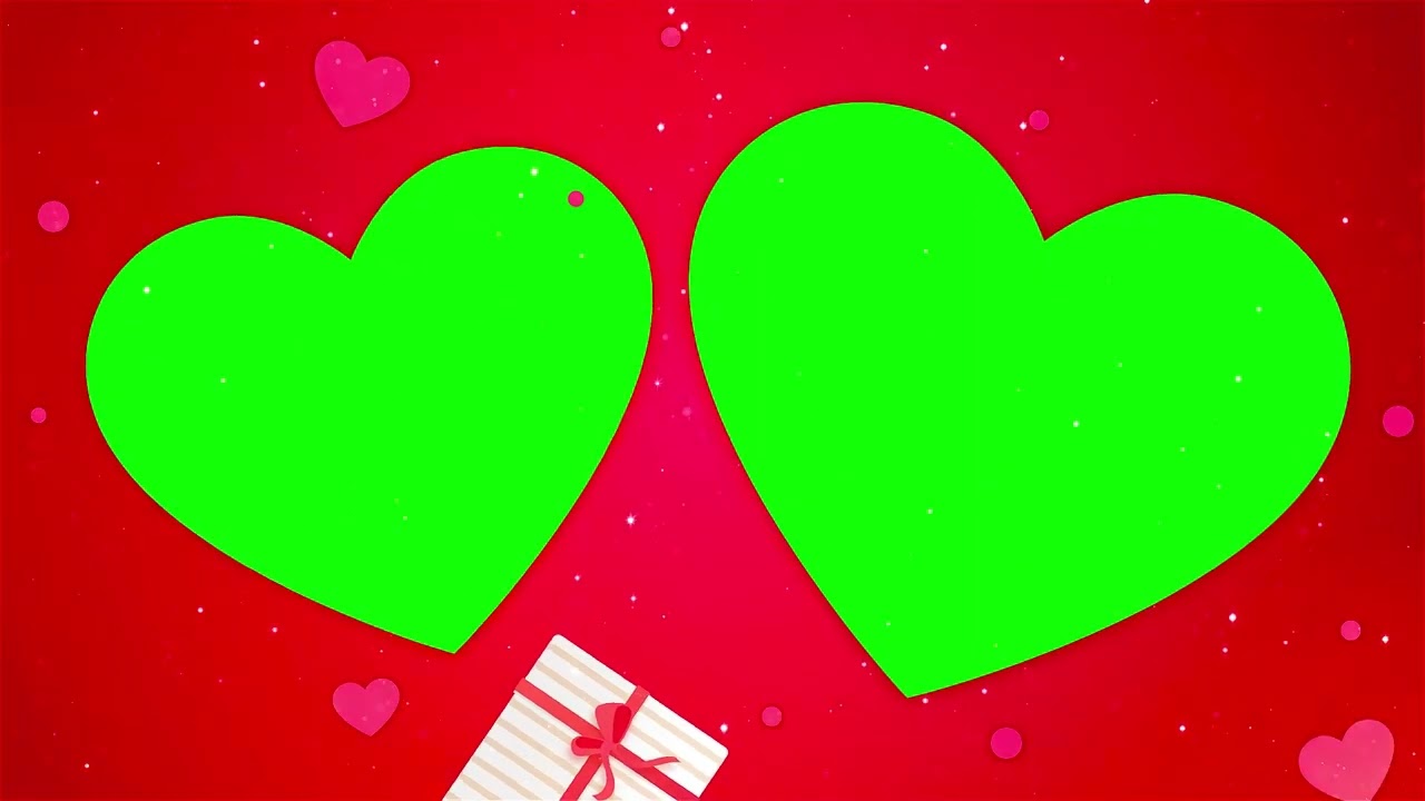 Happy Valentine's Day Green Screen Video Blank Template Free Download | Valentine's Day Green Screen