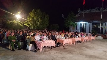 Toàn cảnh diễn văn khai mạc ngày hội đại đoàn kết toàn dân khu dân cư thôn Phương cúc xã Đông Dương