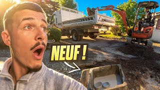CHANTIER D’ASSAINISSEMENT AVEC LA NOUVELLE PELLETEUSE !! 