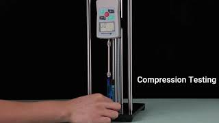 Mxmoonfree Manual Force Test Stand, Hand Wheel Operated, 250mm/9.8’’ Stroke, 2 Pcs Testing Clamp