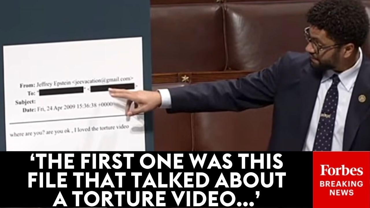 Maxwell Frost Shows Redacted Epstein Files On House Floor, Alleges DOJ 'Scrubbed' Some Files