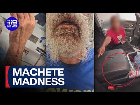 Grandfather slashed in teen machete attack | 9 News Australia thumbnail
