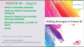 Rolling Averages In Power BI DAY15 #powerquery #powerbi #dataflow #powerbitraining